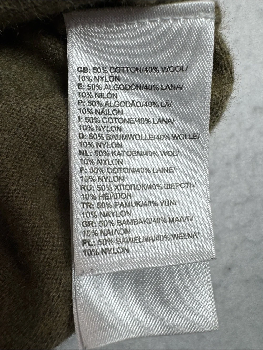 The North Face Wool Blend 1/4 Zip Sweater Men’s Medium Olive‎ Green